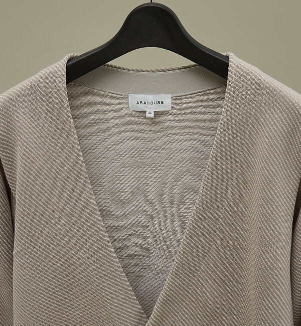 ABAHOUSE「バイアスジャガード 1ボタン カーディガン」|カーディガン|