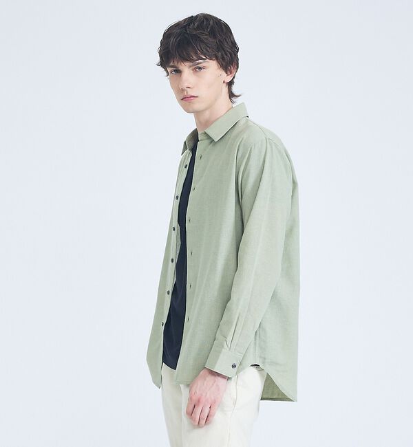 ABAHOUSE「【リネンブレンド】ライトウェイト 長袖シャツ」|シャツ・ブラウス|