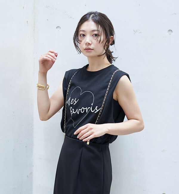 Rouge vif「ハートロゴノースリボックスTEE」|Tシャツ・カットソー|