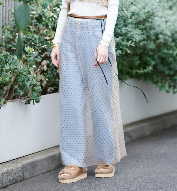 Rouge vif「スター＆ハート柄チュールスカート」|スカート|