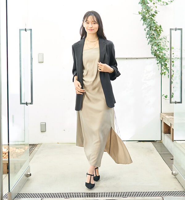 Rouge vif「アシメドレープキャミワンピース」|ワンピース|