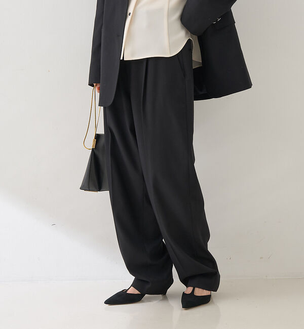 Rouge vif「【セットアップ対応】メンズライクウール混サキソニーテーパードパンツ」|その他|