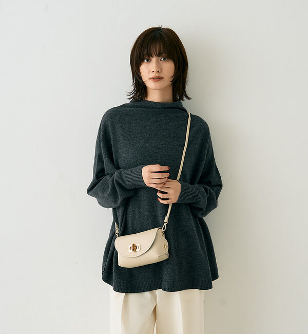 Rouge vif「ボトルネックポンチョライクニットプルオーバー」|ニット・セーター|