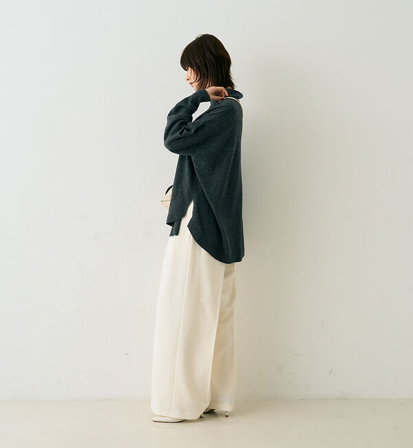 Rouge vif「ボトルネックポンチョライクニットプルオーバー」|ニット・セーター|