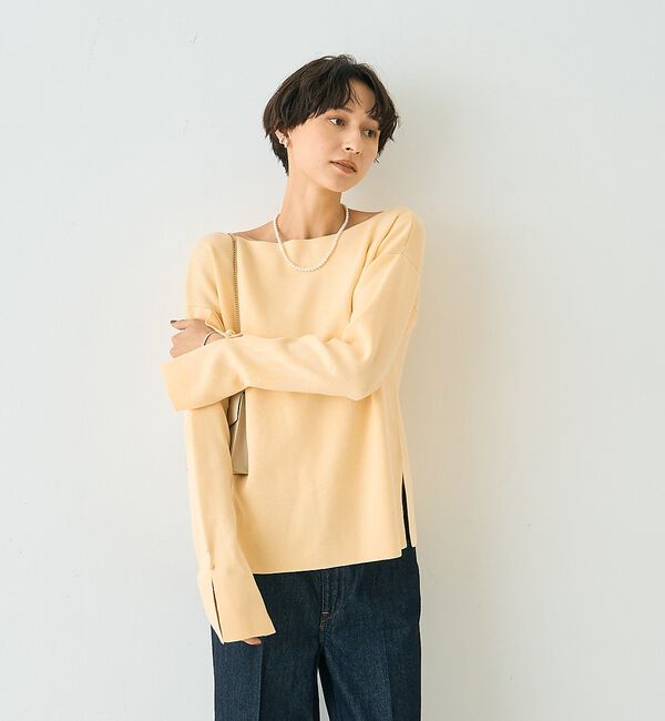 Rouge vif「スムーススリット ニットプルオーバー」|ニット・セーター|