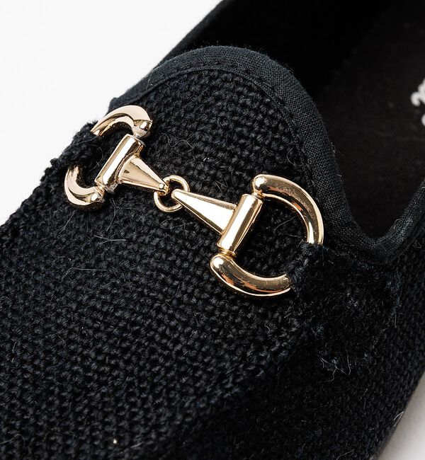 Rouge vif「【ALBEROLA / アルベローラ】ラフィア調 ビットローファー / フラット」|パンプス|