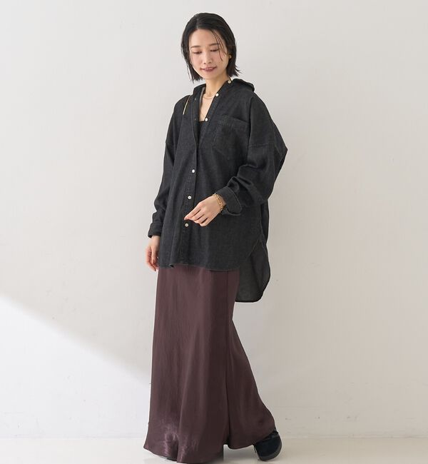 Rouge vif「【2026SS新作】【ロングセラー】NEW オーバーサイズデニムシャツ」|シャツ・ブラウス|