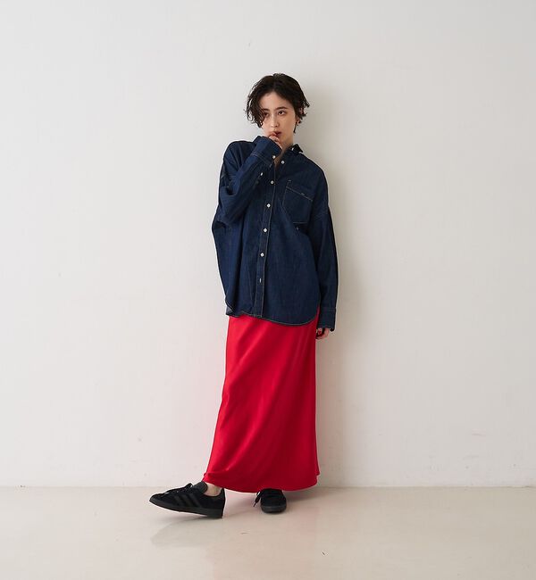 Rouge vif「【2026SS新作】【ロングセラー】NEW オーバーサイズデニムシャツ」|シャツ・ブラウス|