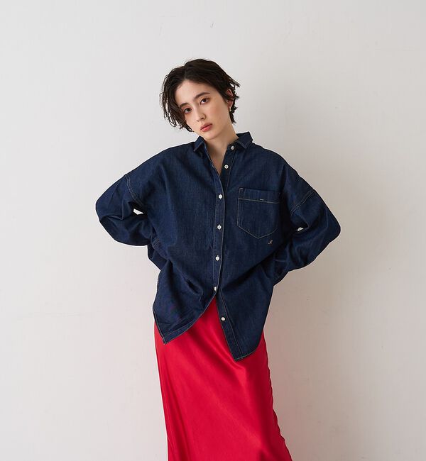 Rouge vif「【2026SS新作】【ロングセラー】NEW オーバーサイズデニムシャツ」|シャツ・ブラウス|