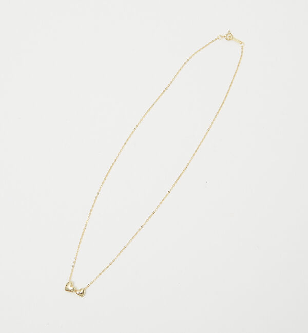 qualite「【ucalypt】ダブルハートネックレス」|ネックレス|ゴールド
