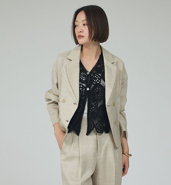 qualite「【セットアップ対応】ミックスカラーラミージャケット」|その他|