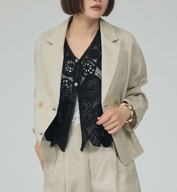 qualite「【セットアップ対応】ミックスカラーラミージャケット」|その他|