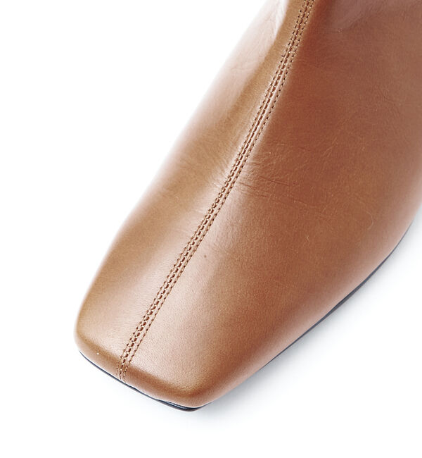 AU BANNISTER「【最高ブーツ/パリ】ローヒールスクエアトゥブーツ」|ショートブーツ|