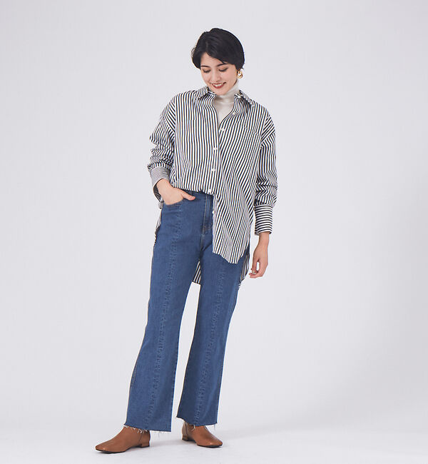 AU BANNISTER「【最高ブーツ/パリ】ローヒールスクエアトゥブーツ」|ショートブーツ|