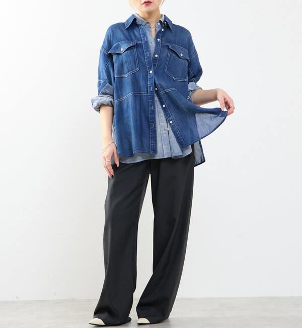 SOFFITTO「シアーデニムシャツ」|シャツ・ブラウス|