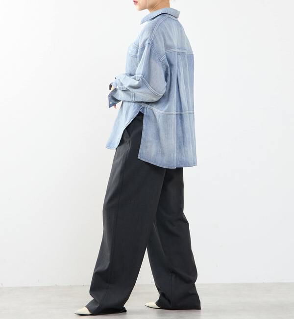 SOFFITTO「シアーデニムシャツ」|シャツ・ブラウス|