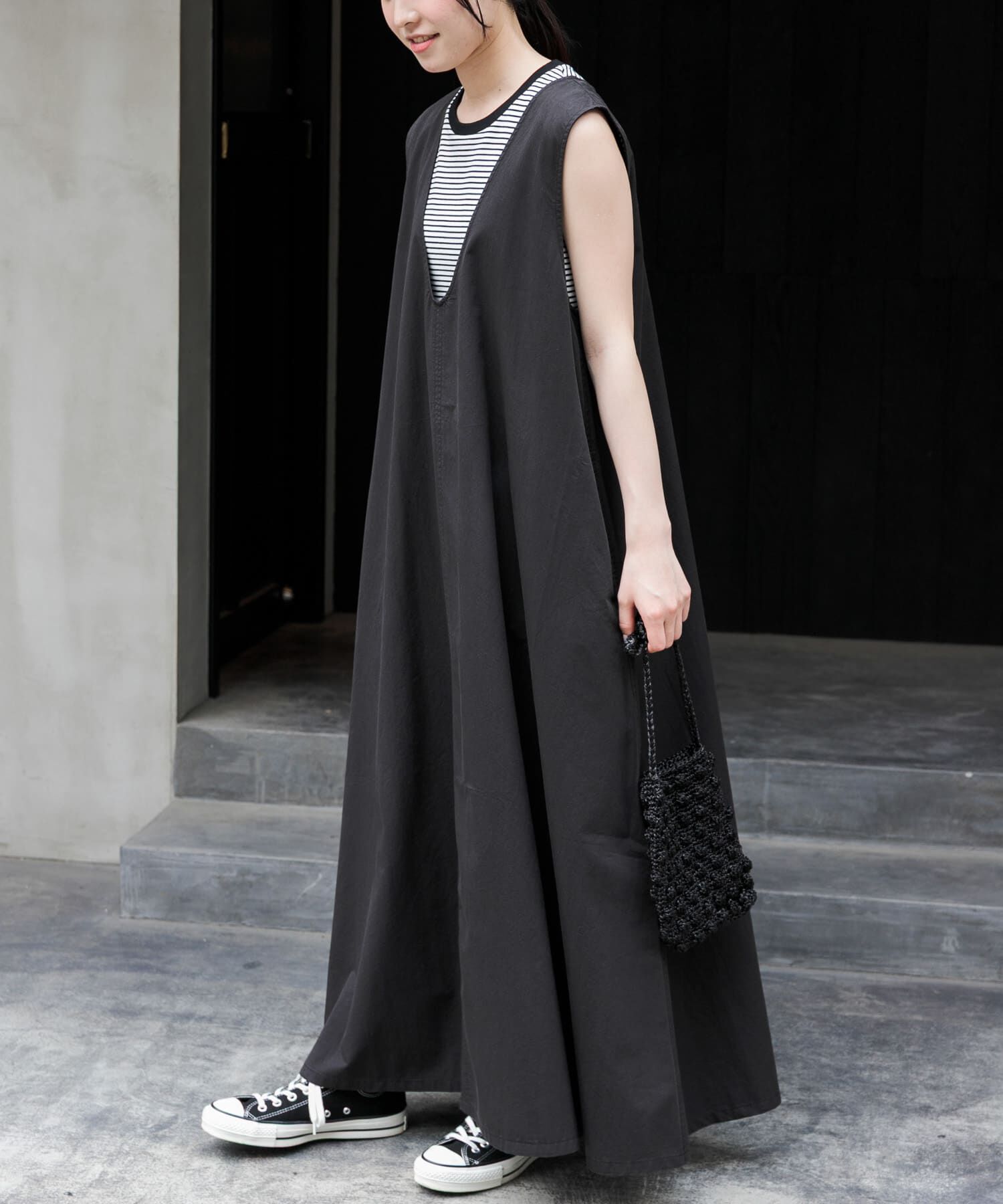 URBAN RESEARCH DOORS「FORK&SPOON　テントラインUネックワンピース」|ワンピース|