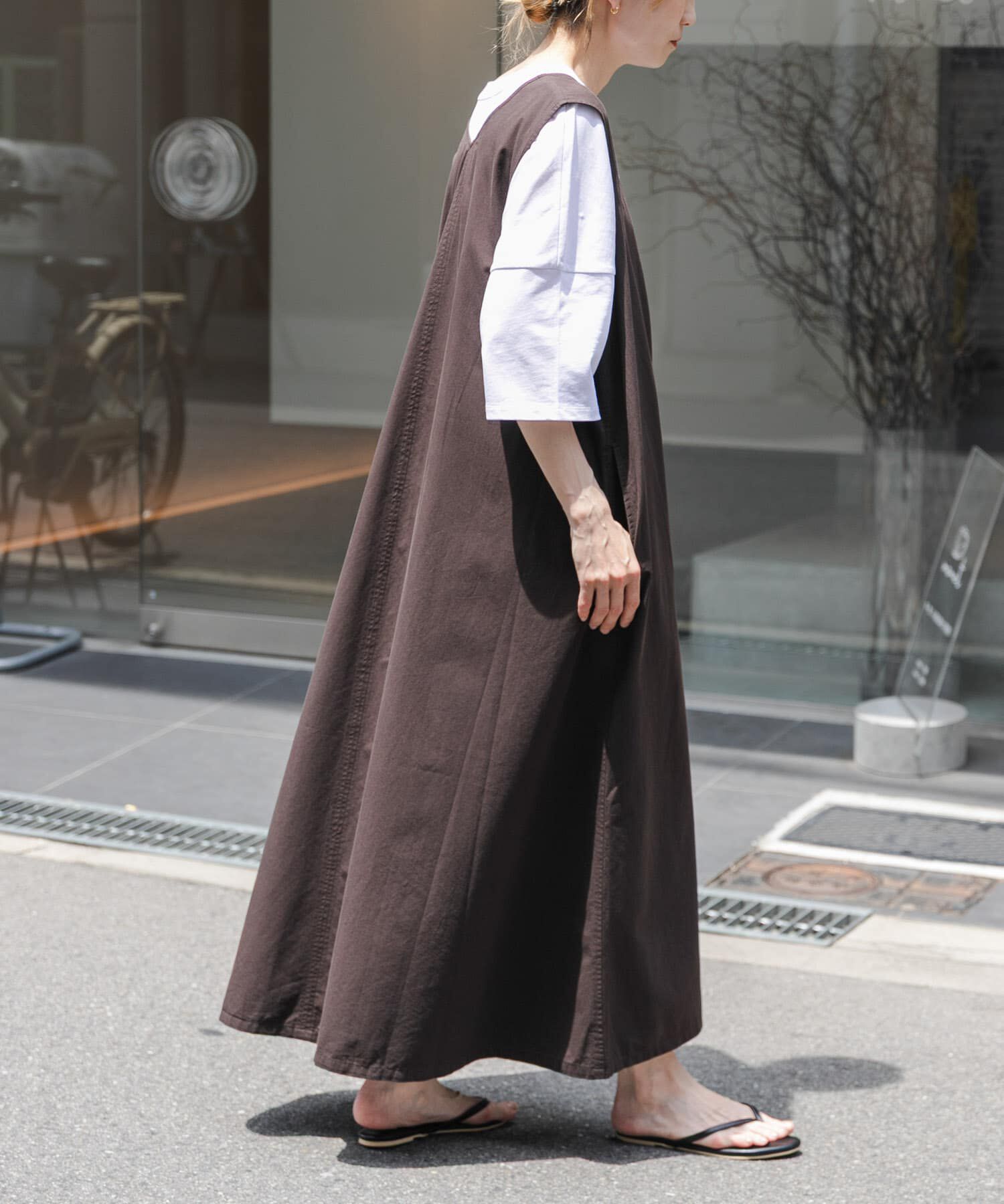 URBAN RESEARCH DOORS「FORK&SPOON　テントラインUネックワンピース」|ワンピース|