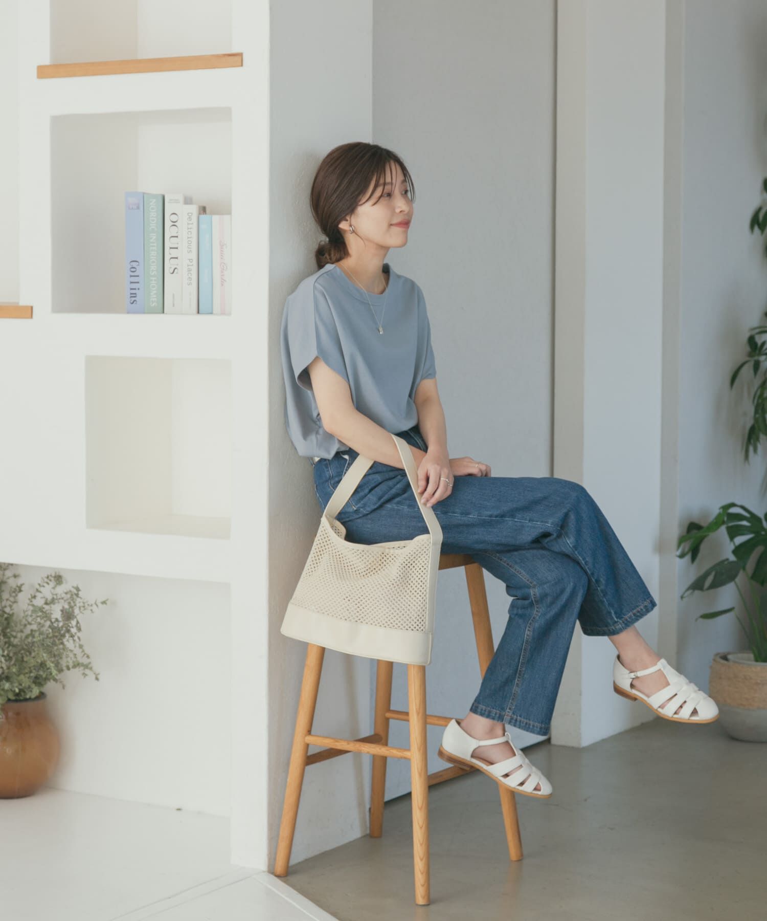 URBAN RESEARCH DOORS「『UR TECH ひやサラクール』ドライコットンボートネックプルオーバー」|Tシャツ・カットソー|