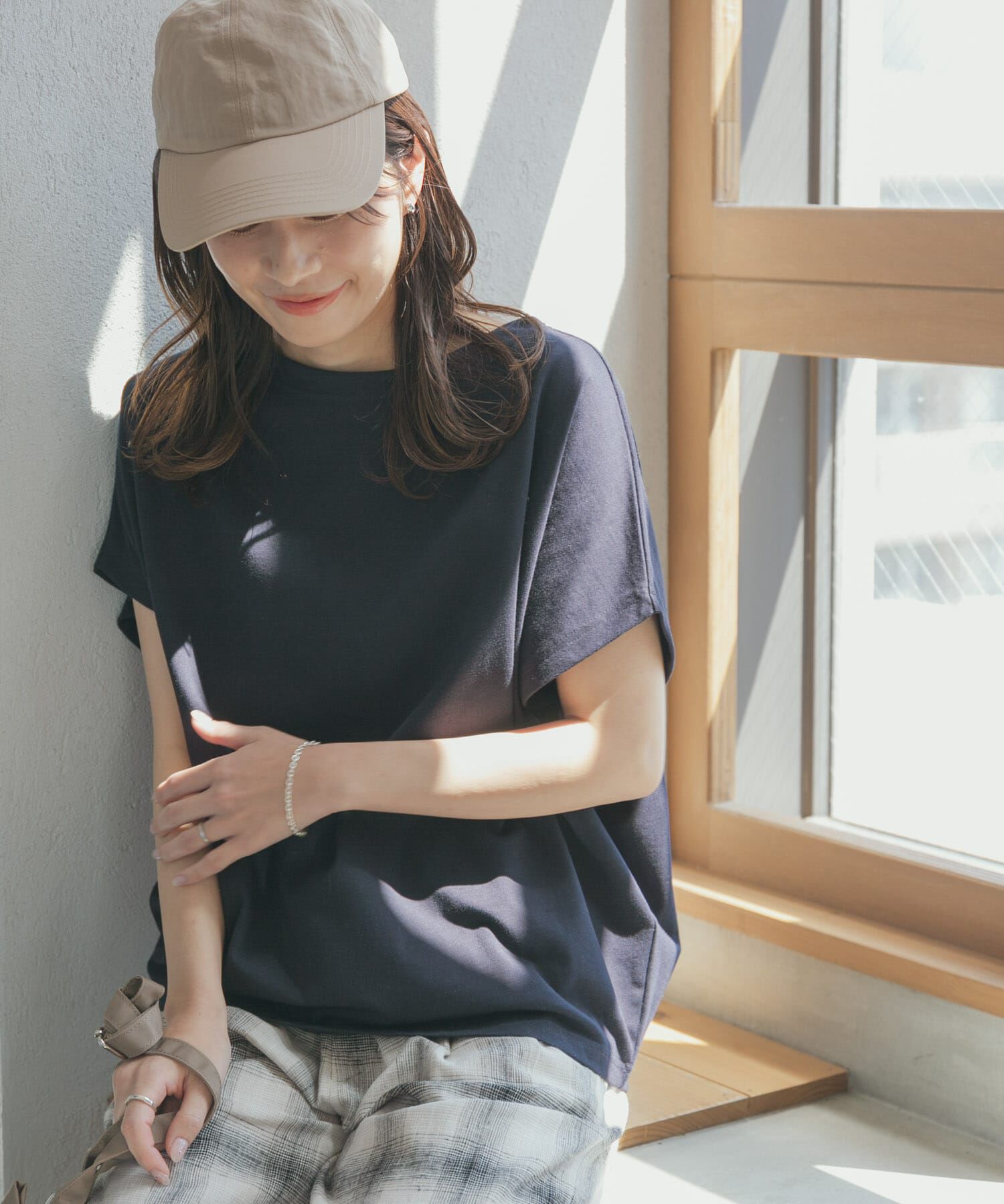 URBAN RESEARCH DOORS「『UR TECH ひやサラクール』ドライコットンボートネックプルオーバー」|Tシャツ・カットソー|