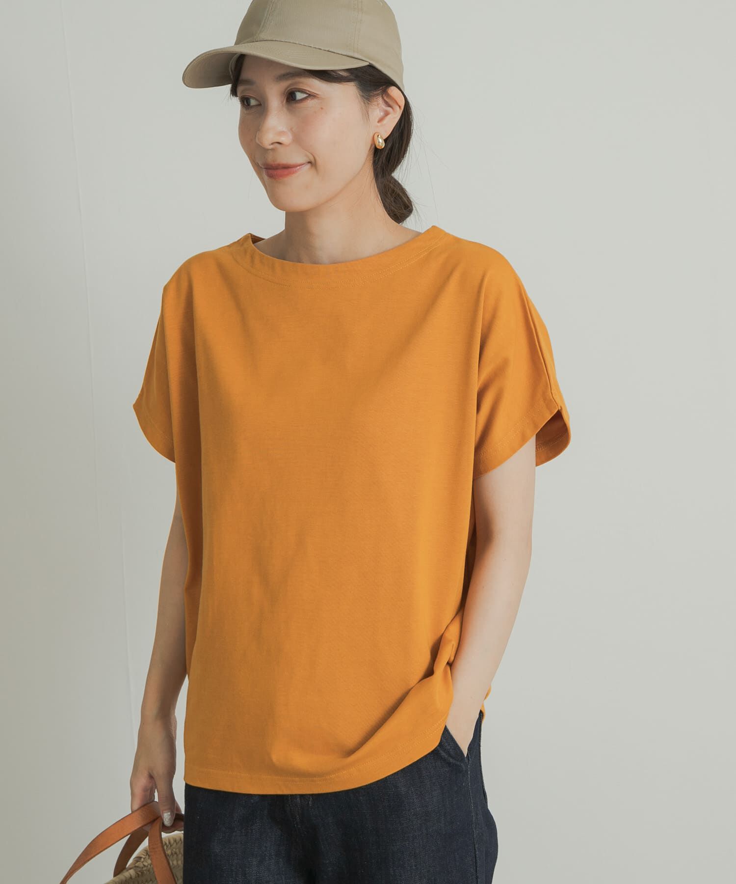 URBAN RESEARCH DOORS「『UR TECH ひやサラクール』ドライコットンボートネックプルオーバー」|Tシャツ・カットソー|