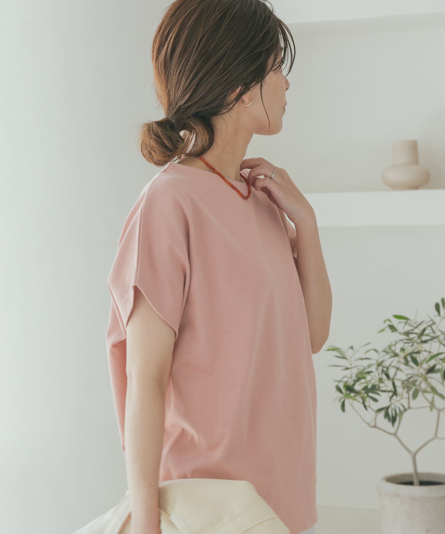 URBAN RESEARCH DOORS「『UR TECH ひやサラクール』ドライコットンボートネックプルオーバー」|Tシャツ・カットソー|