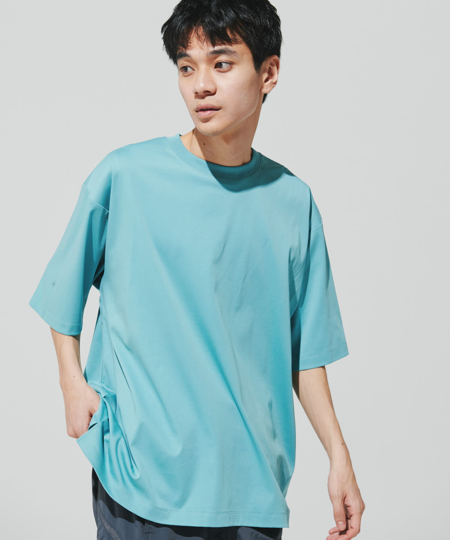 URBAN RESEARCH DOORS「『UR TECH』サマシェア クルーネックTシャツ」|Tシャツ・カットソー|