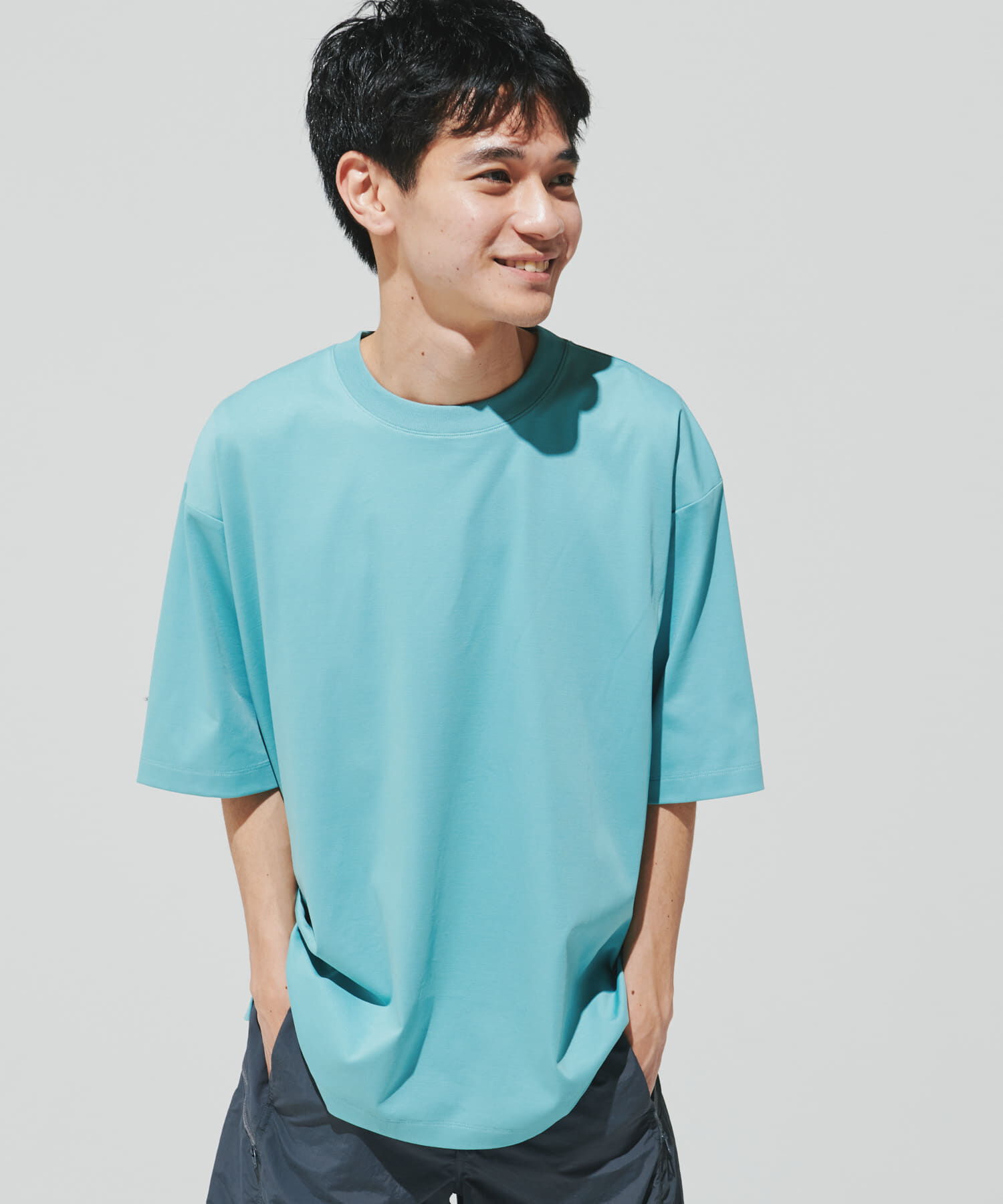 URBAN RESEARCH DOORS「『UR TECH』サマシェア クルーネックTシャツ」|Tシャツ・カットソー|