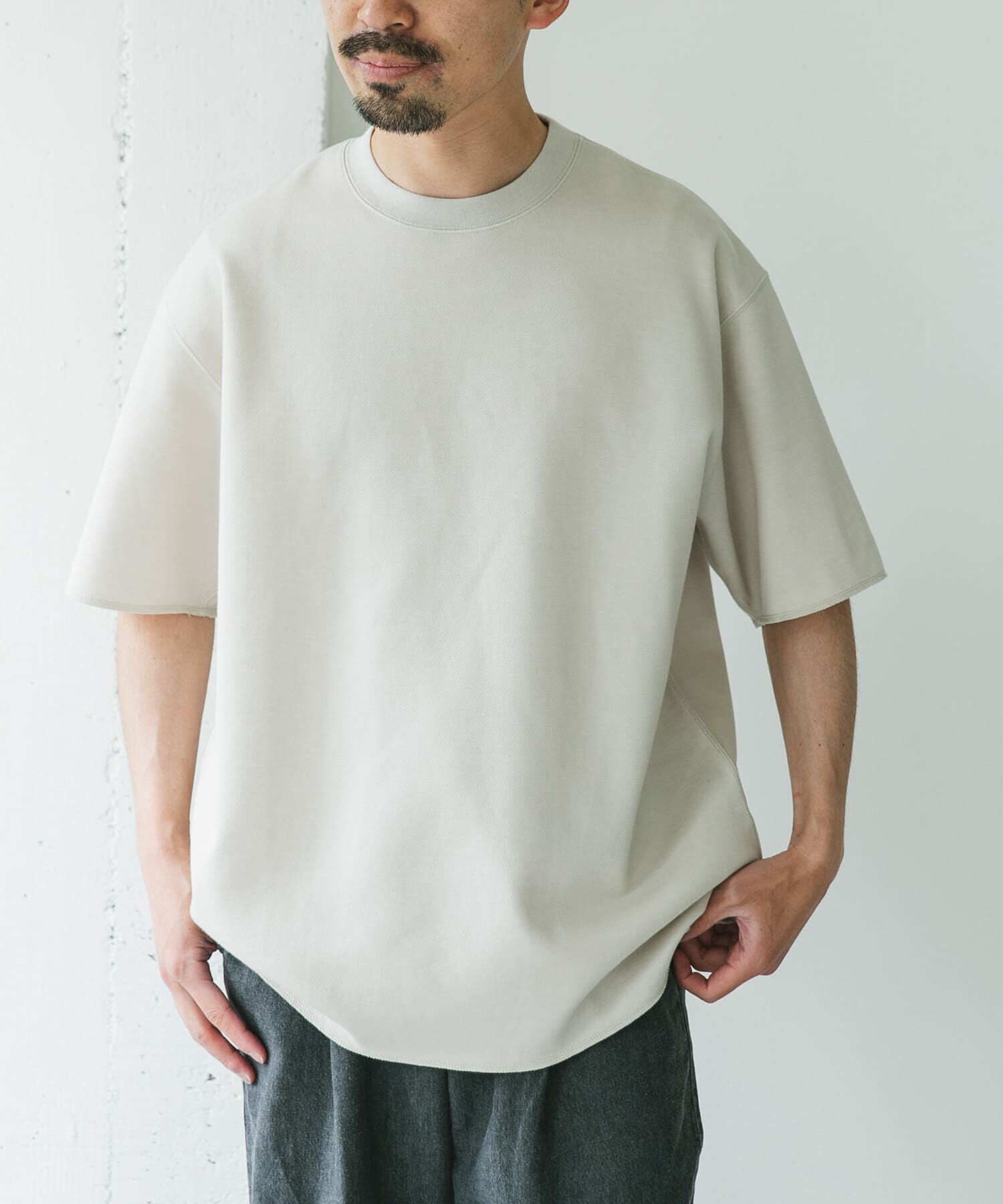 URBAN RESEARCH DOORS「鹿の子 ダブルフェイス ショートスリーブ Tシャツ」|Tシャツ・カットソー|