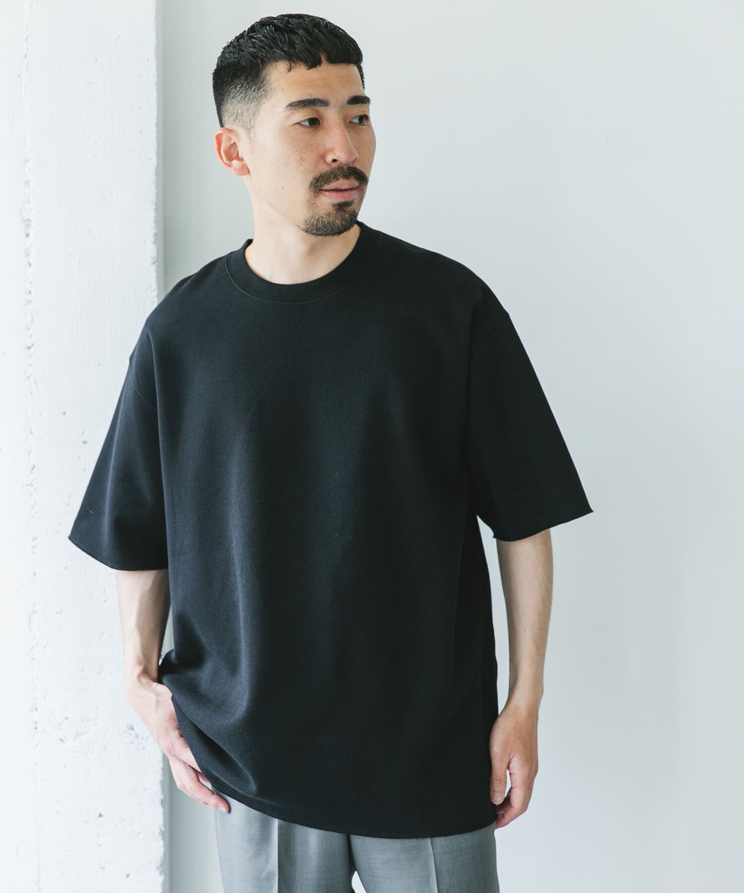 URBAN RESEARCH DOORS「鹿の子 ダブルフェイス ショートスリーブ Tシャツ」|Tシャツ・カットソー|