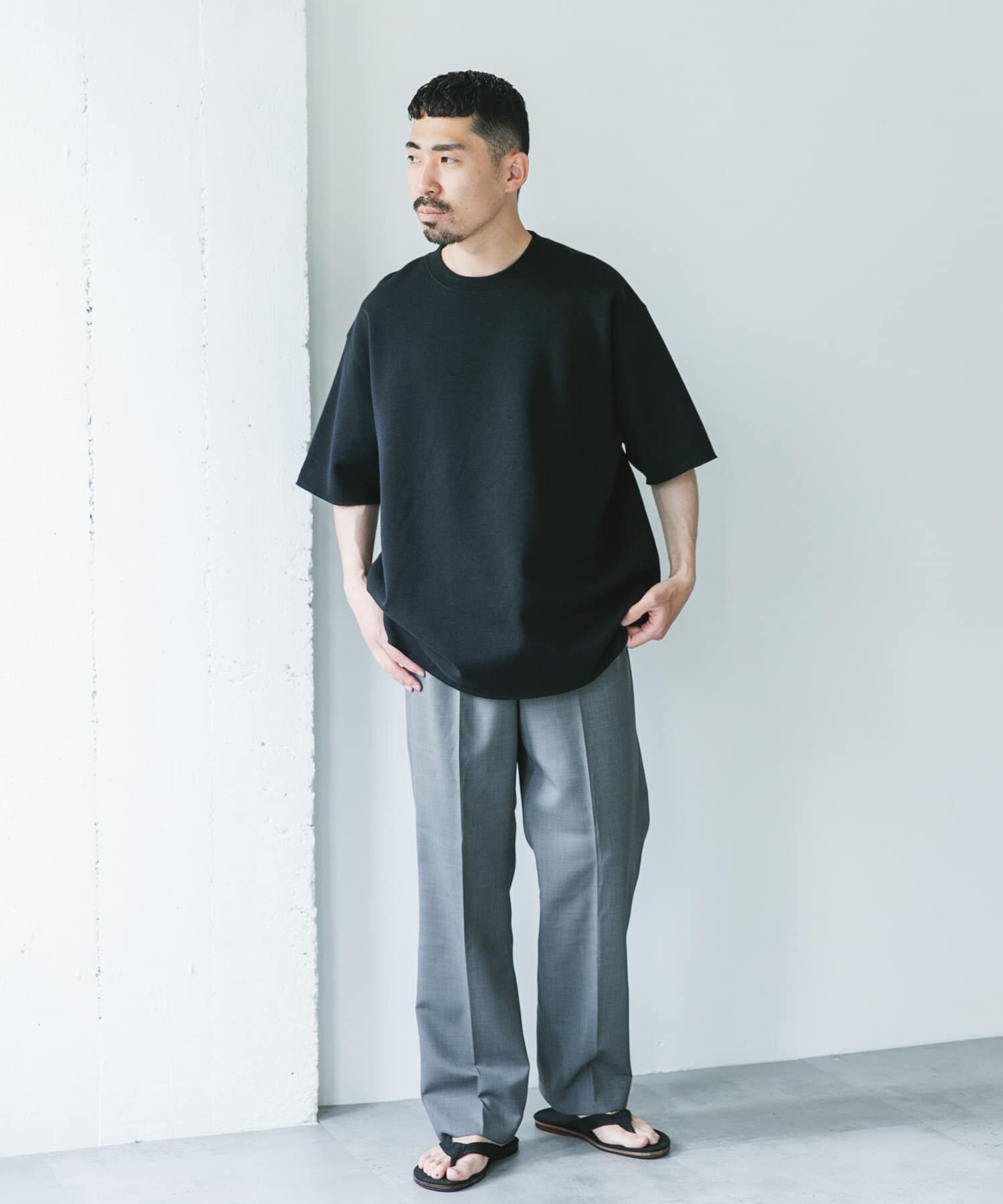 URBAN RESEARCH DOORS「鹿の子 ダブルフェイス ショートスリーブ Tシャツ」|Tシャツ・カットソー|