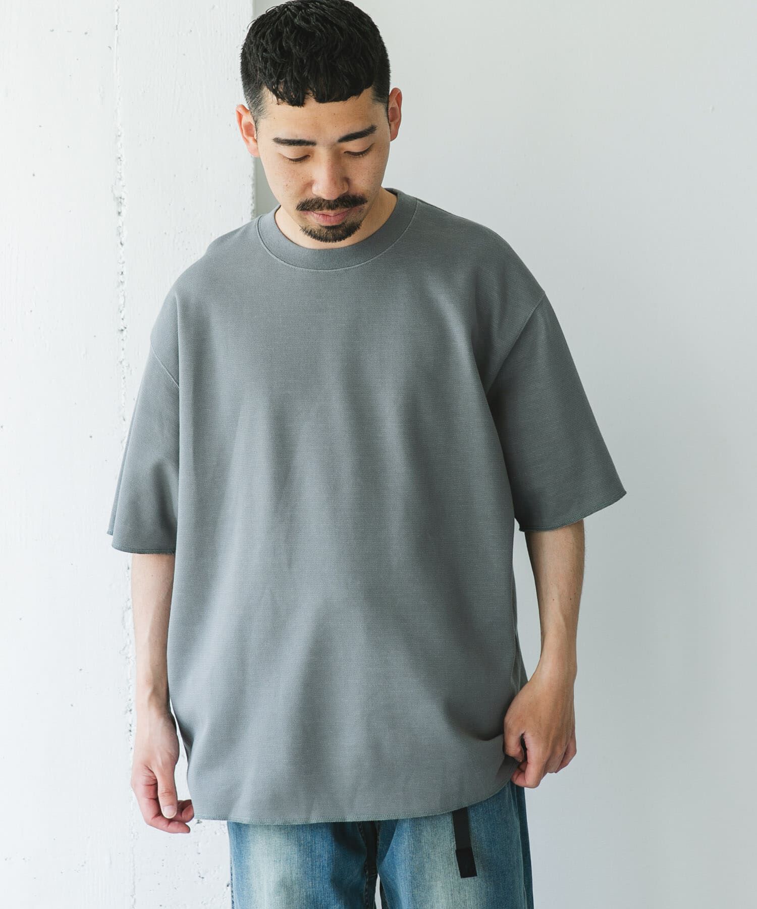 URBAN RESEARCH DOORS「鹿の子 ダブルフェイス ショートスリーブ Tシャツ」|Tシャツ・カットソー|
