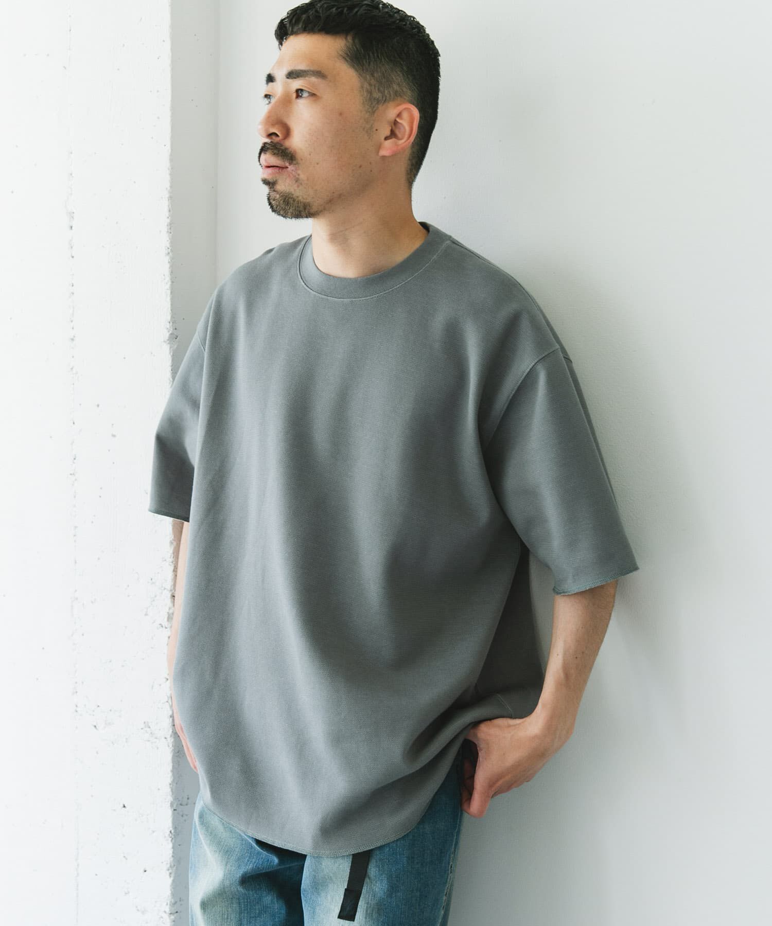 URBAN RESEARCH DOORS「鹿の子 ダブルフェイス ショートスリーブ Tシャツ」|Tシャツ・カットソー|