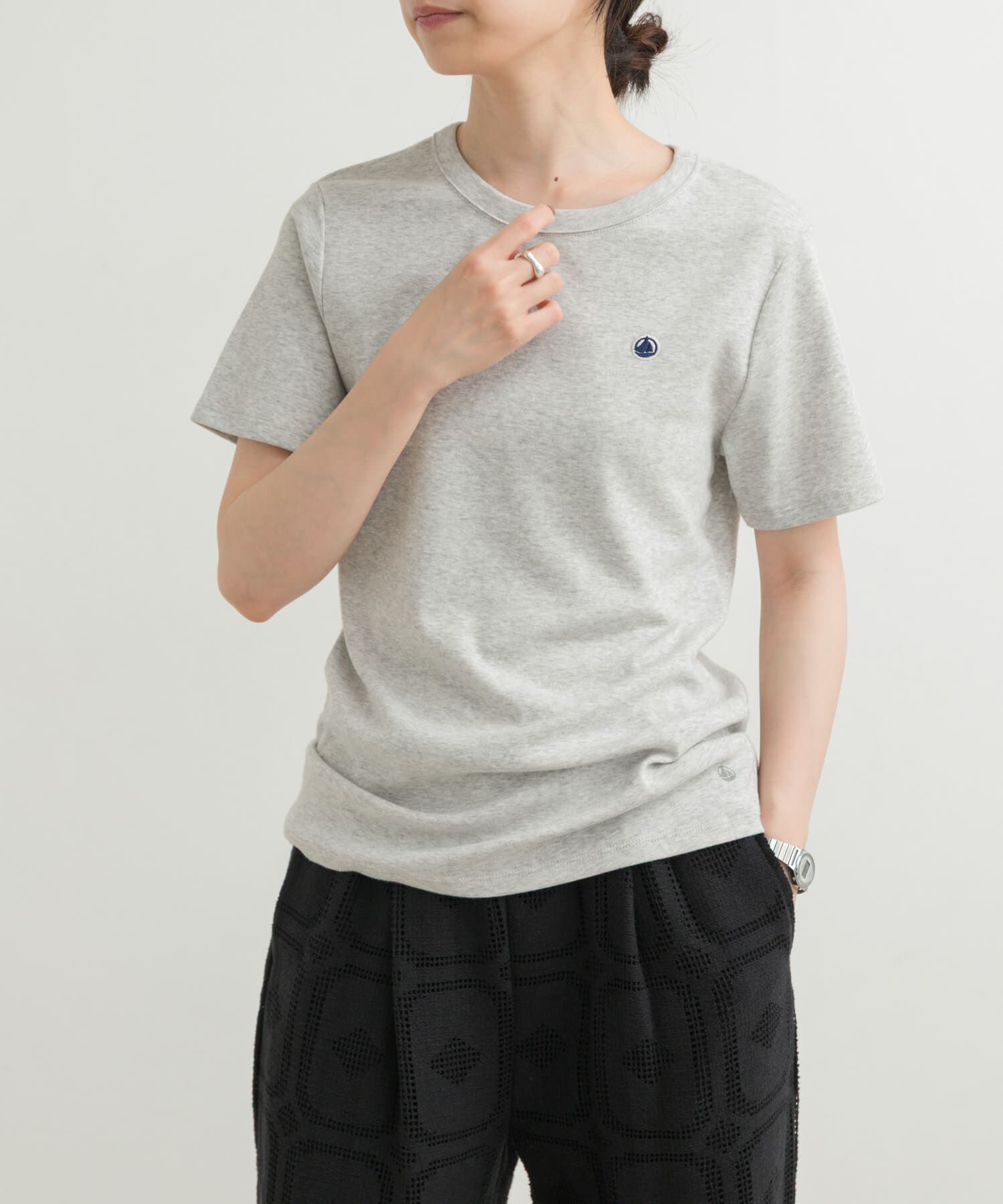 URBAN RESEARCH DOORS「『別注』PETIT BATEAU&times;DOORS　embroideryt-shirts」|Tシャツ・カットソー|