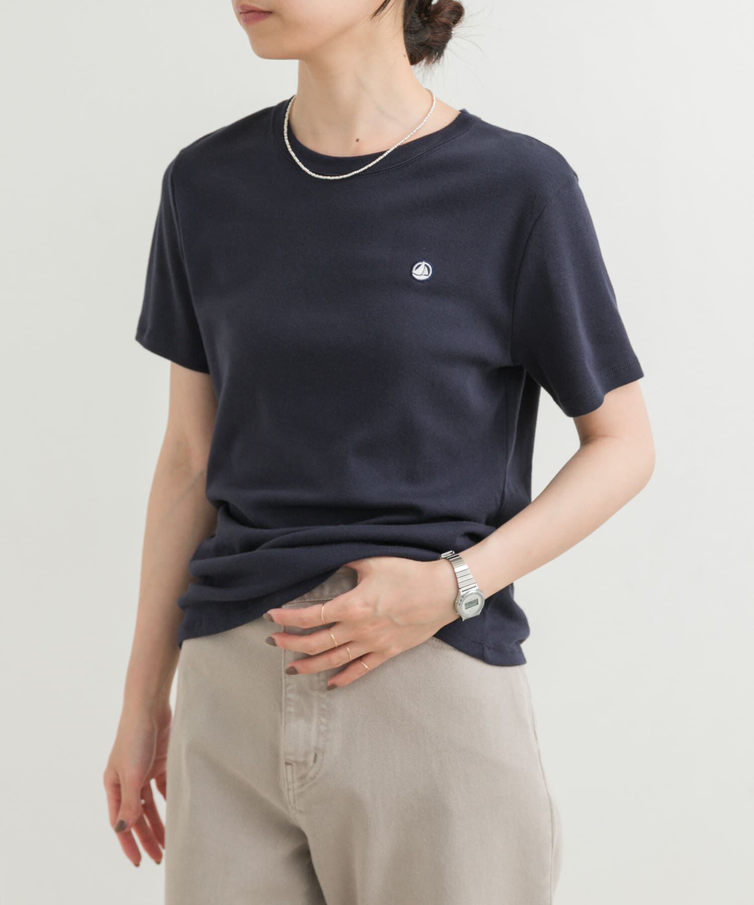 URBAN RESEARCH DOORS「『別注』PETIT BATEAU&times;DOORS　embroideryt-shirts」|Tシャツ・カットソー|