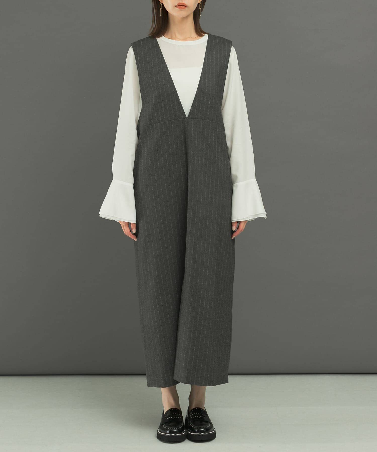 URBAN RESEARCH ROSSO「ディープVネックストライプワンピース」|ワンピース|