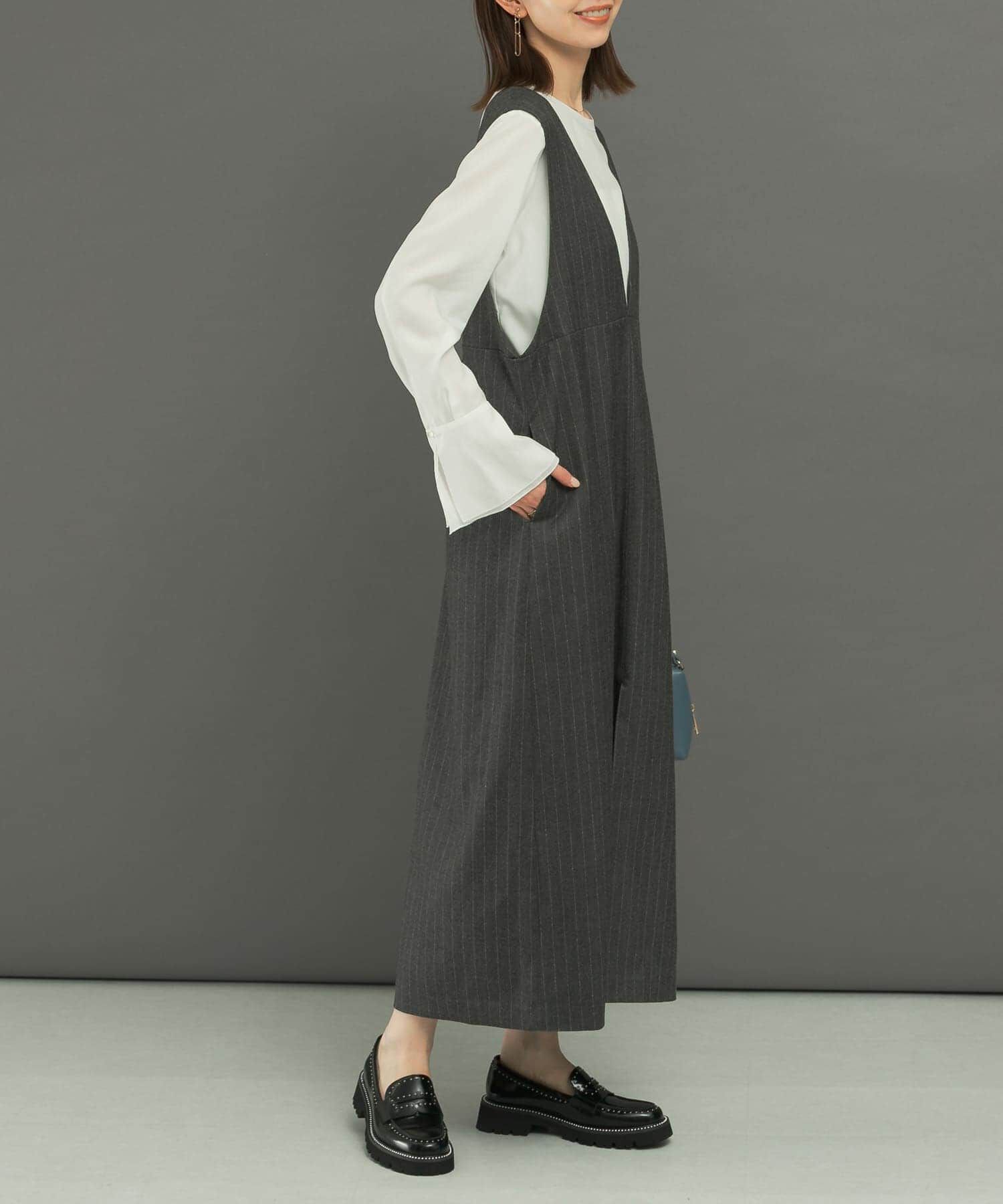 URBAN RESEARCH ROSSO「ディープVネックストライプワンピース」|ワンピース|