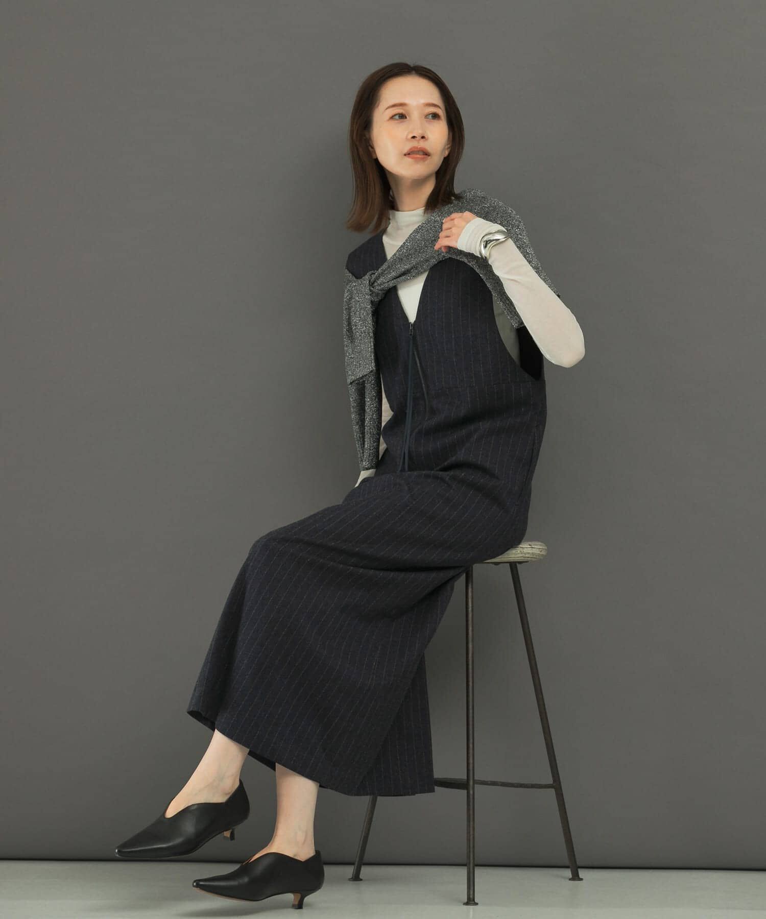 URBAN RESEARCH ROSSO「ディープVネックストライプワンピース」|ワンピース|