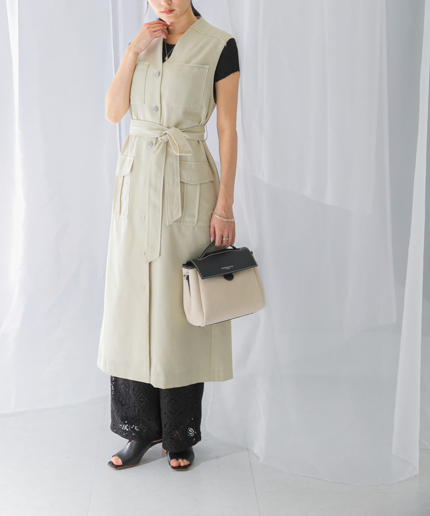 URBAN RESEARCH ROSSO「ポケットデザインレイヤードワンピース」|ワンピース|