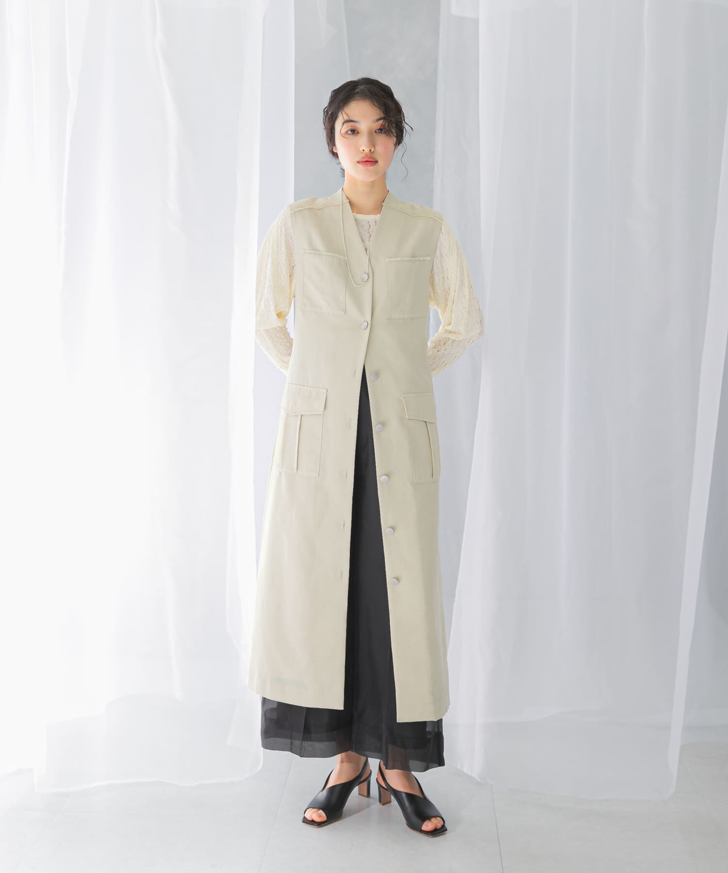 URBAN RESEARCH ROSSO「ポケットデザインレイヤードワンピース」|ワンピース|