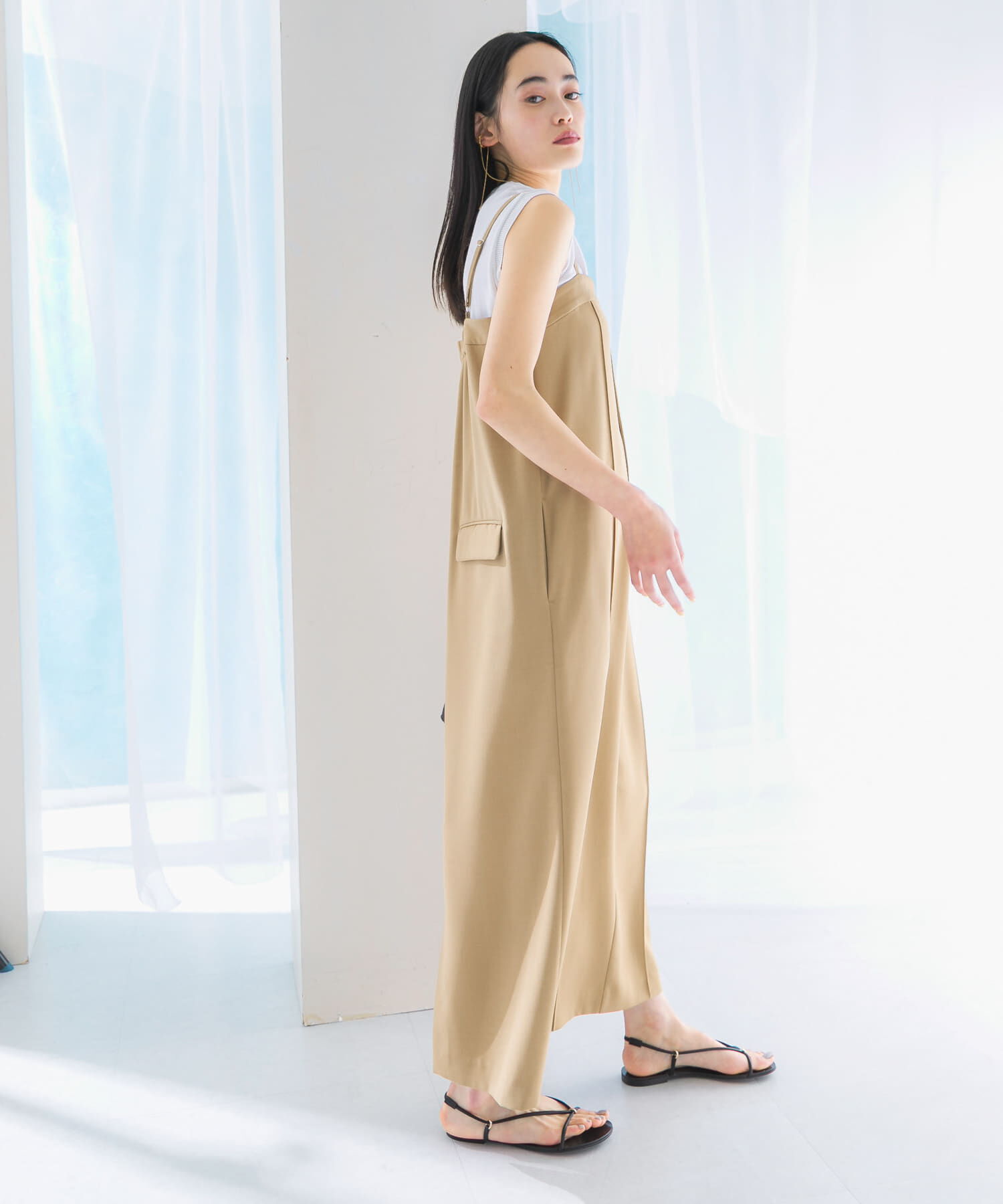 URBAN RESEARCH ROSSO「ストレートベアキャミワンピース」|ワンピース|ベージュ