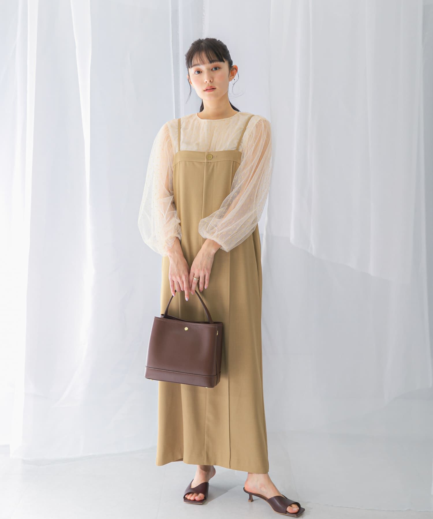 URBAN RESEARCH ROSSO「ストレートベアキャミワンピース」|ワンピース|