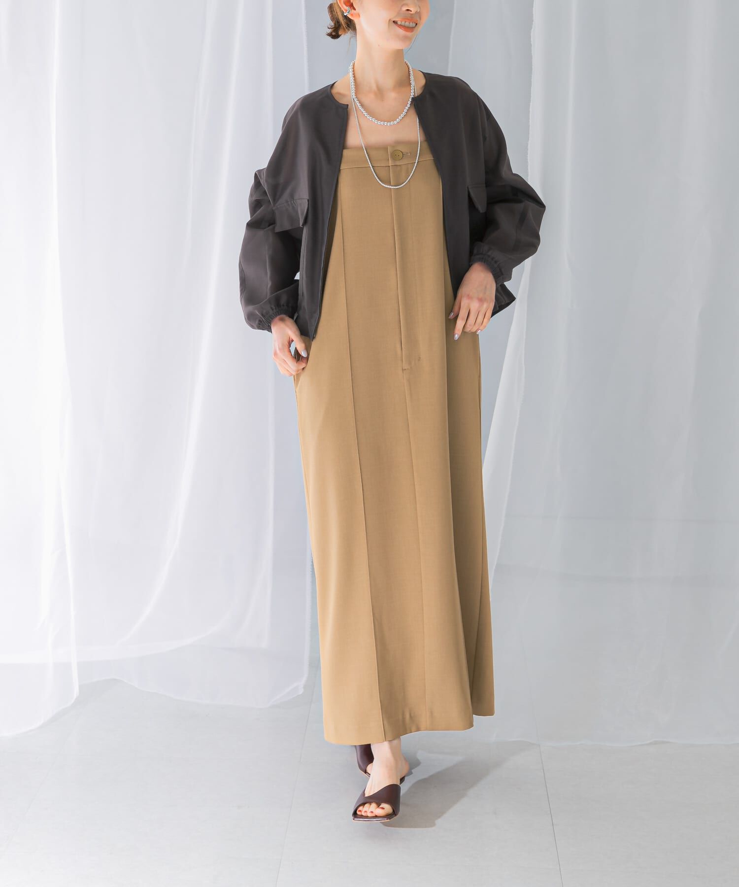 URBAN RESEARCH ROSSO「ストレートベアキャミワンピース」|ワンピース|