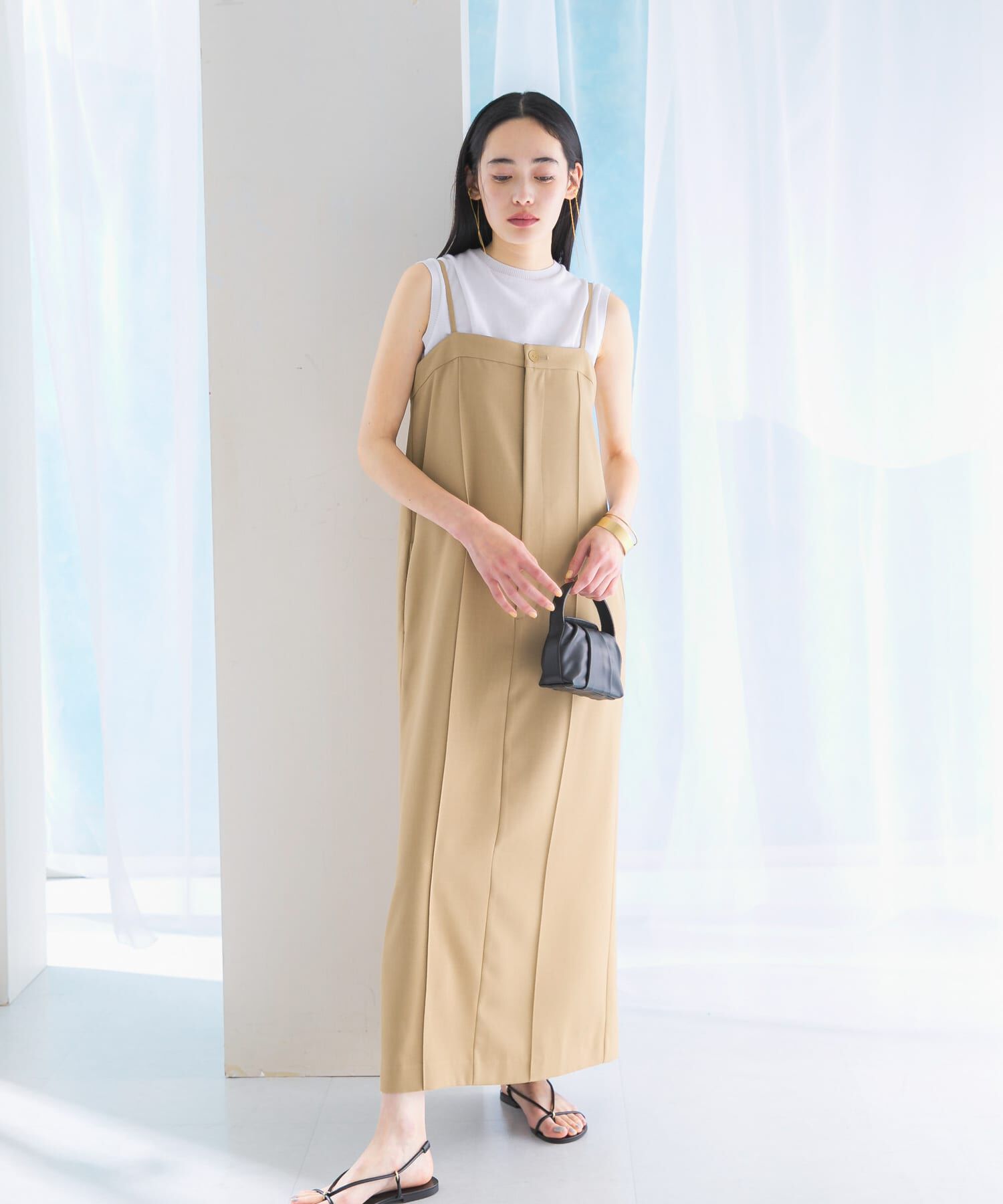 URBAN RESEARCH ROSSO「ストレートベアキャミワンピース」|ワンピース|