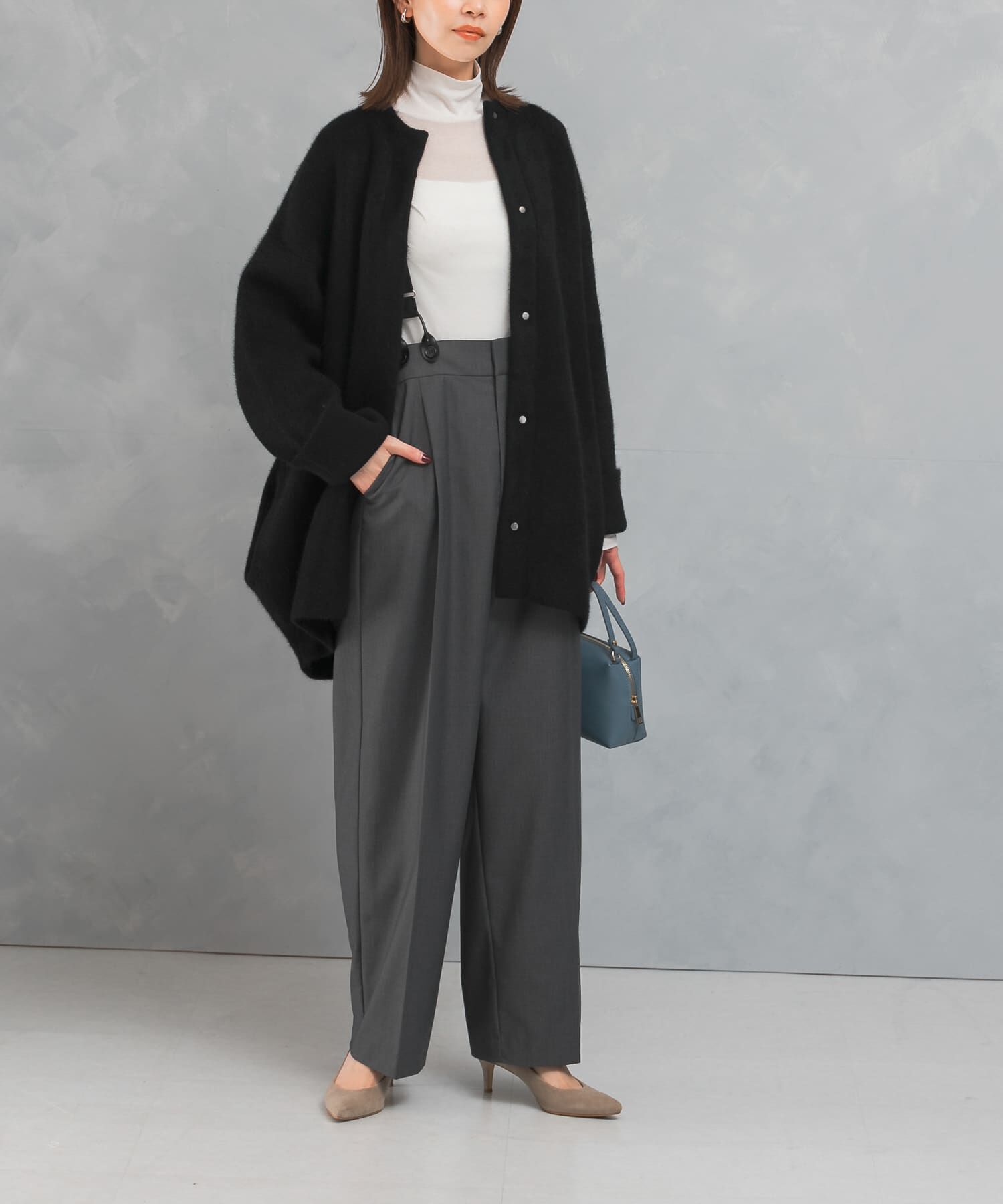 URBAN RESEARCH ROSSO「ELENDEEK　BASIC CN RACCOON MIX CARDIGAN」|カーディガン|