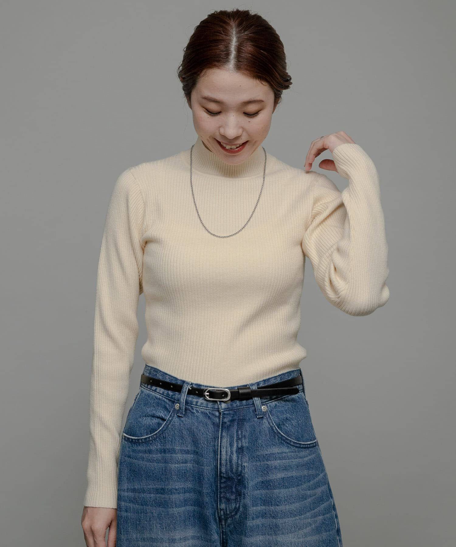 Sonny Label 「ウォッシャブルリブハイネックニットプルオーバー」|ニット・セーター|