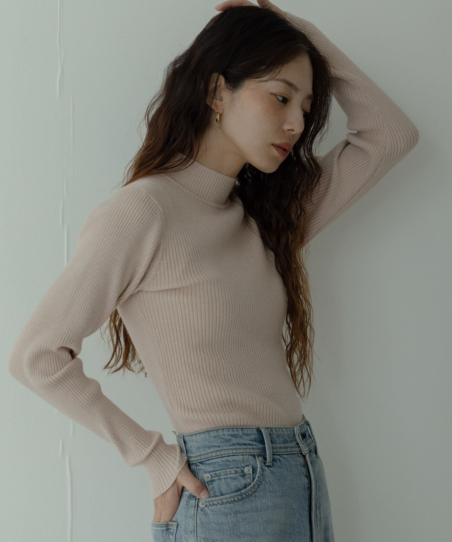 Sonny Label 「ウォッシャブルリブハイネックニットプルオーバー」|ニット・セーター|