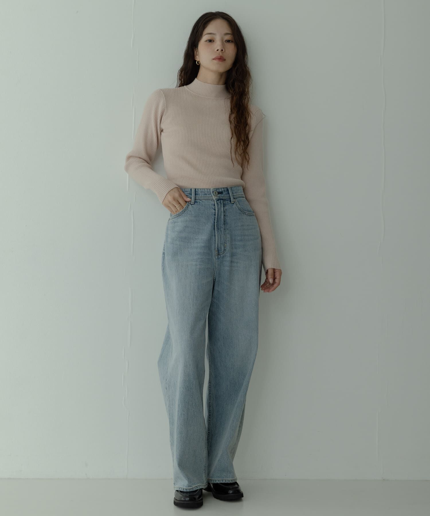 Sonny Label 「ウォッシャブルリブハイネックニットプルオーバー」|ニット・セーター|