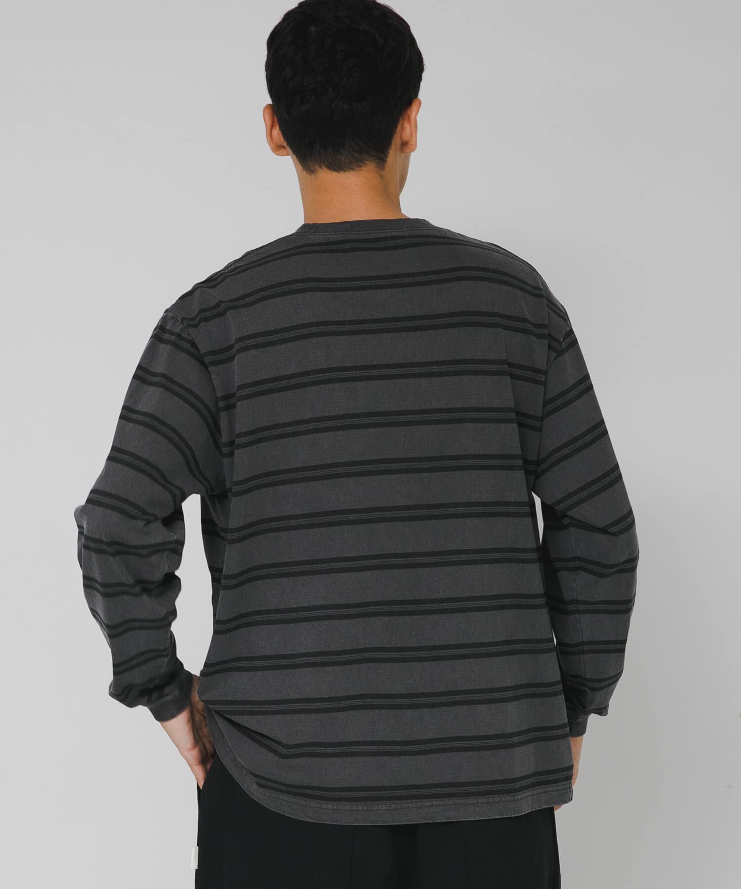 Sonny Label 「ピグメントボーダーロングスリーブTシャツ」|Tシャツ・カットソー|