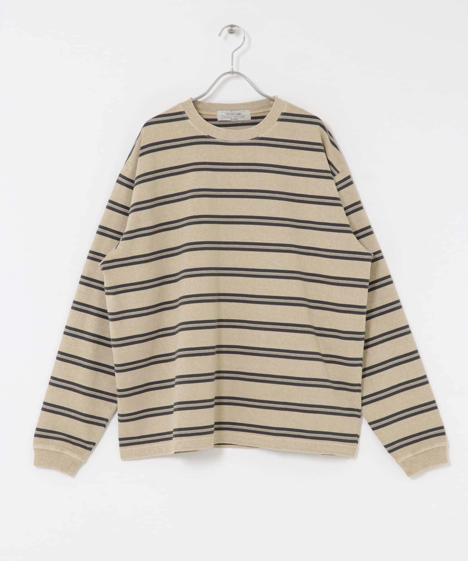 Sonny Label 「ピグメントボーダーロングスリーブTシャツ」|Tシャツ・カットソー|